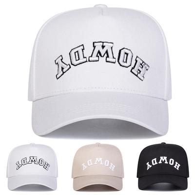 Unisex HOWDY Letter Embroidery Baseball Caps Outdoor Adjustable Spring and Autumn Casual Sunscreen Hat