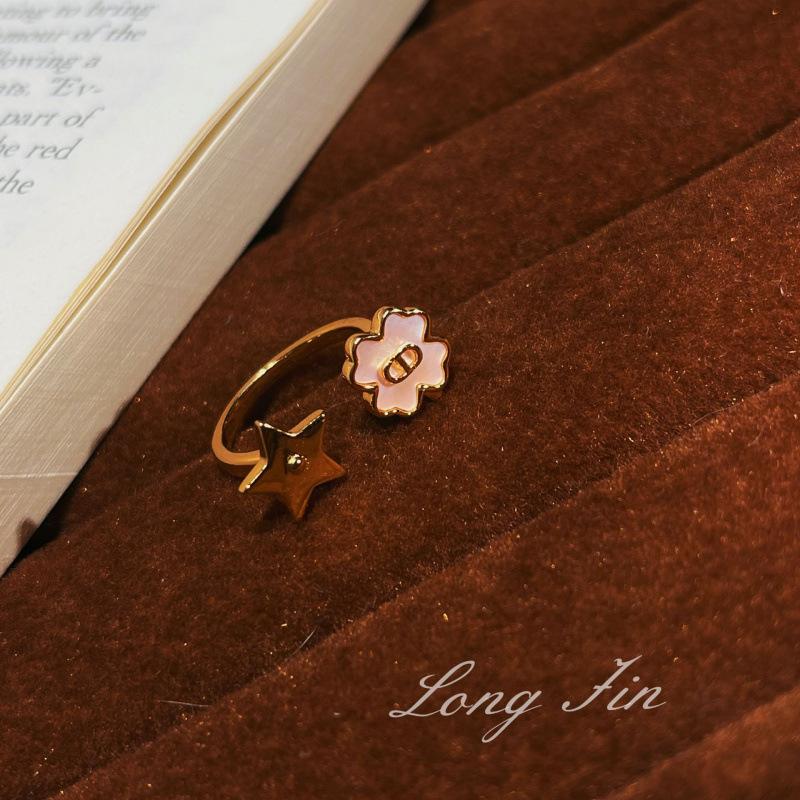 

Vintage High-End Star Four-Leaf Clover Fritillary Set, Necklace, Bracelet, Stud Earrings, Antique Necklace.