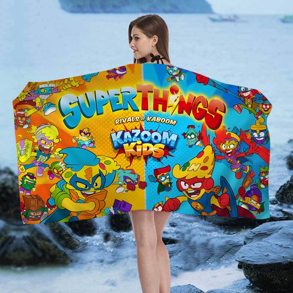 Cute Cartoon Super Zings Microfiber Blanket Quick Drying Beach Towels Oversized Printing Super Absorbent Pool Towel Blanket