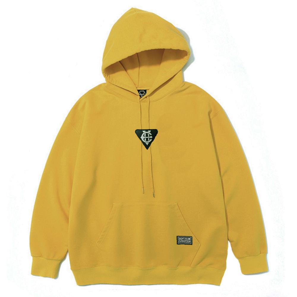 Худи оверсайз с патчами Eight Volume Ev (горчичный) Mustard/Onesize