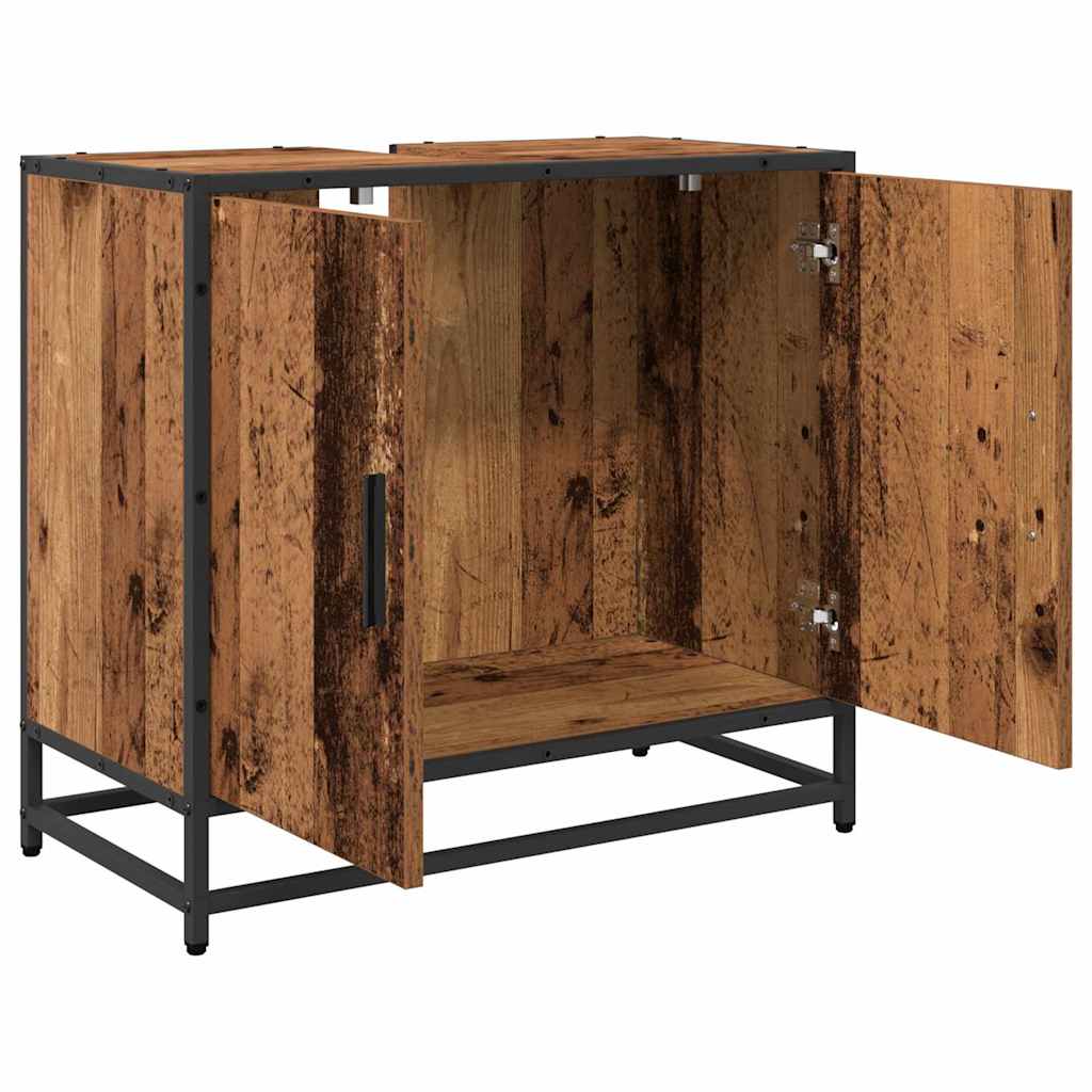 Waschbeckenunterschrank Altholz-Optik 65 x 33 x 60 cm Holzwerkstoff