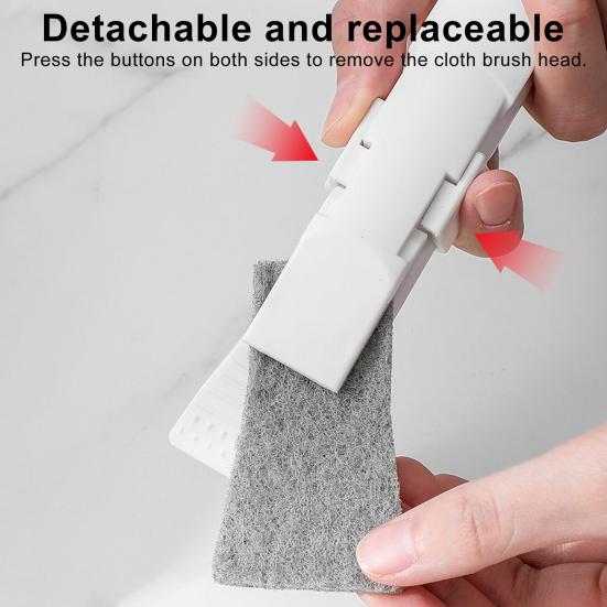 Cleaning Brush Shovel with 10 Replacement Cloth Remove Dirt Easily Multifunctional Corner Stain