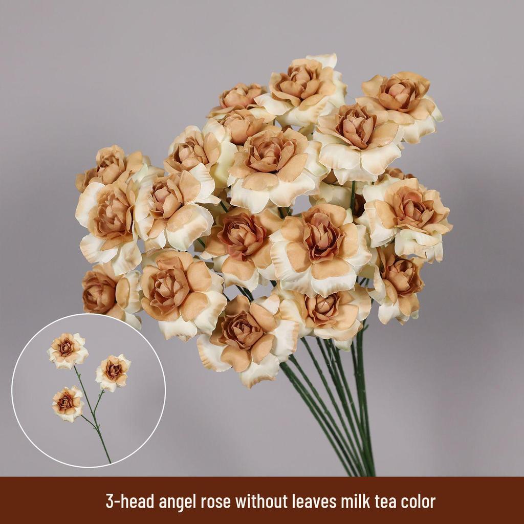 Caramel Color Artificial Floral Wedding Decor - Ceiling and Roadway Arrangements, Coffee Tone Fake Flowers.