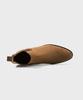 Firenze Atelier Slimline Black Sole Suede Chelsea Boots 3332-Qs [Mid Brown]