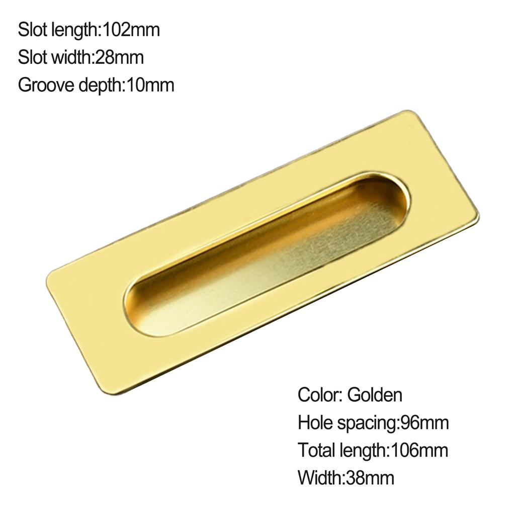 With Screws Cabinet Handle Zinc Alloy Slotted Recessed Handle 1 Pc Concealed Handle Convenient For Furniture Practical