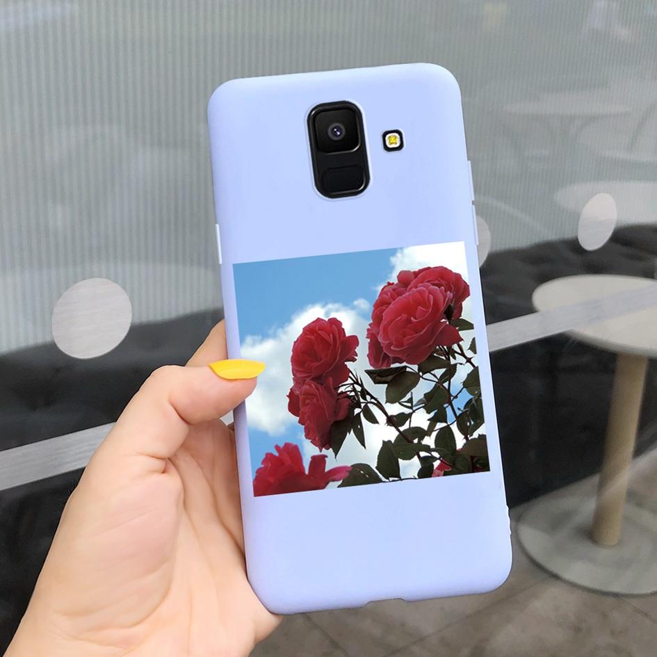 For Samsung Galaxy A6 2018 Case SM-A600F Cute Sunflower Astronaut Phone Cover For Samsung A6 Plus 2018 A6Plus A6+ SM-A605F Coque