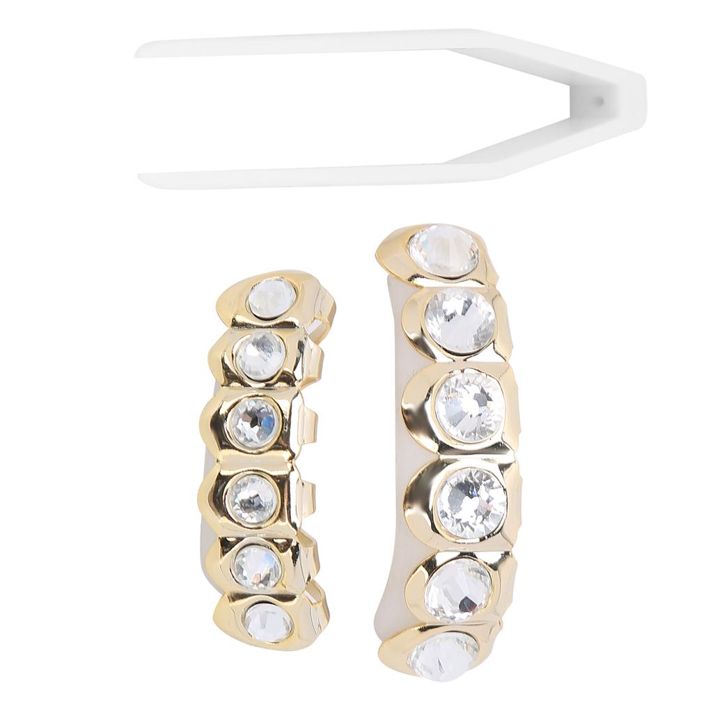 Górny Dolny Błyszczący Zestaw Sztucznych Zębów Hip Hop Halloween Festiwal Dekoracja Zębów Aparat Złoty