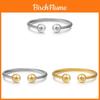 Damesarmband van Titanium Staal Met Schuin Draadontwerp Voor Cadeau En Mode