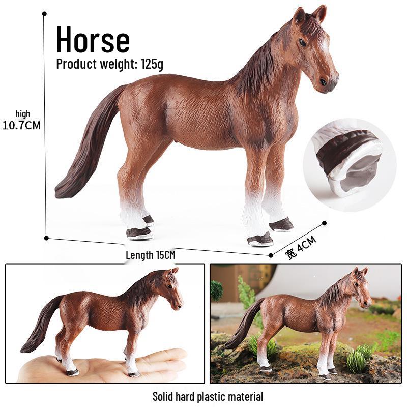 Cross-border Prairie Horse Desktop Ornament: Black & White North American Feral Horse Model