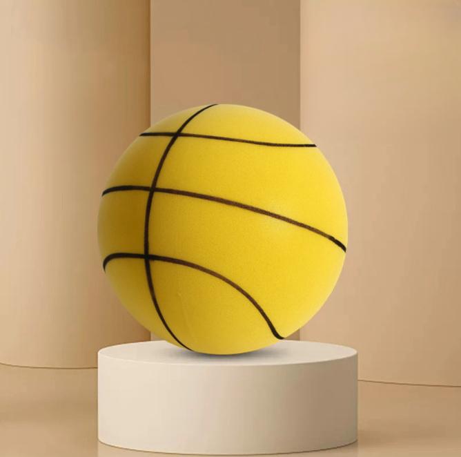 

24 см прыгающий беззвучный мяч для баскетбола в помещении, бесшумный пенный баскетбольный мяч, бесшумный мягкий мяч, размер 7, воздушный отскакивающий баскетбольный мяч 3/5/7, спортивная игрушка 18cm жёлтый