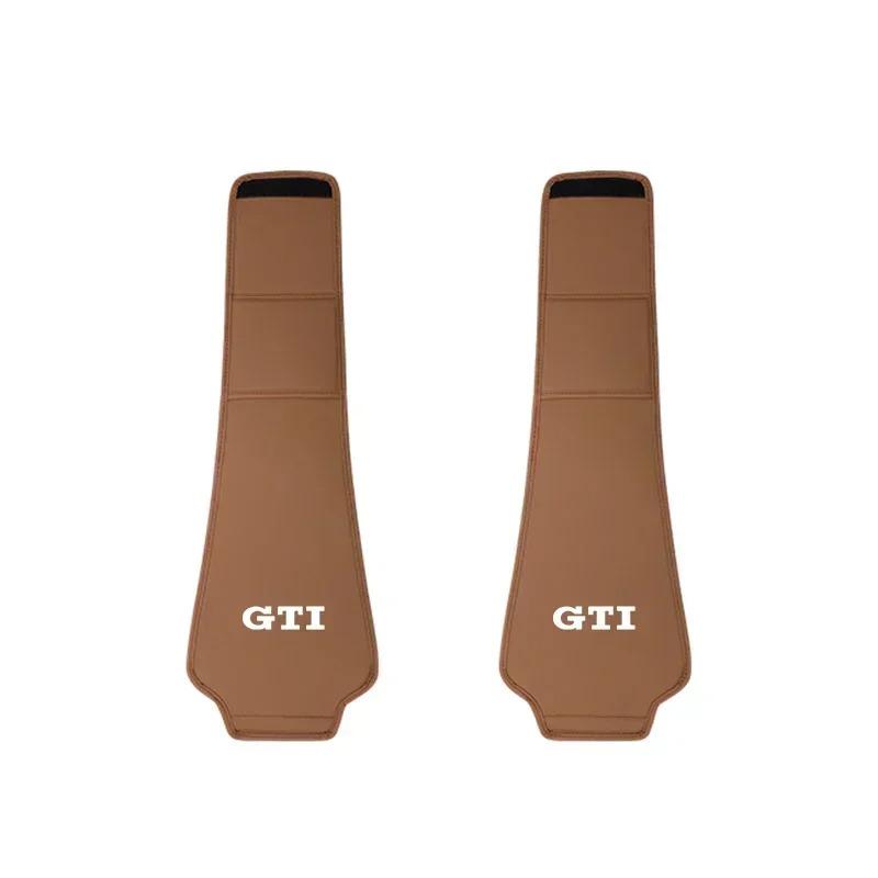 2Pcs Leather Car Seat Headrest Protective Covers Accessories For VW GTI R Line Golf 6 Passat CC Polo Tiguan Arteon Touareg Caddy AS3H
