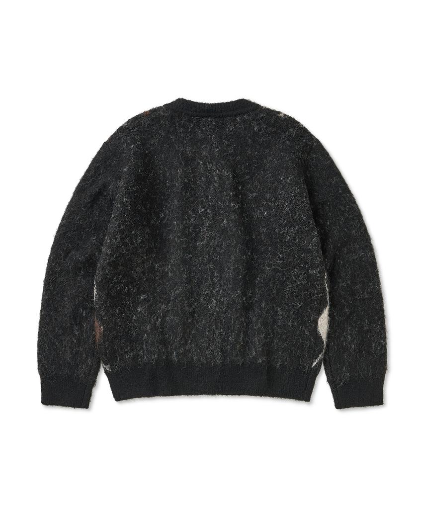 Cuznello Classic Argyle Cardigan_Black
