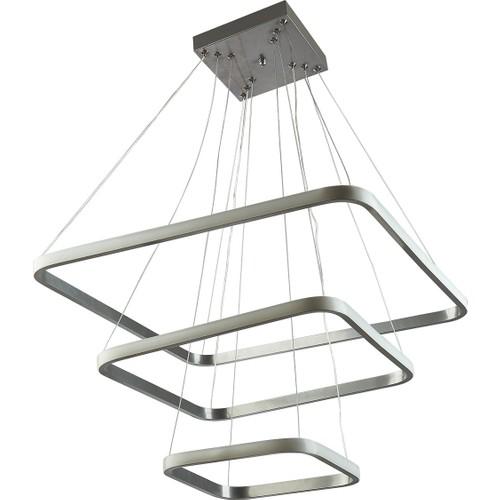 

Николь Современный дизайн Квадратная светодиодная тройная люстра