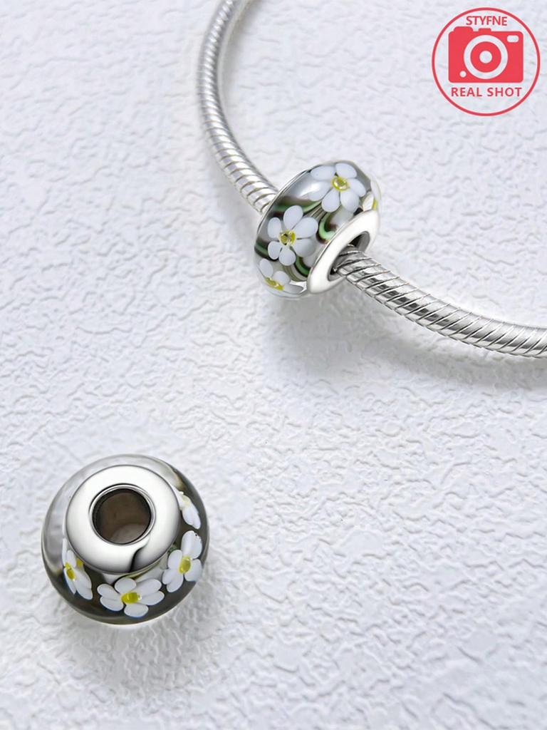 Charm Bead Charms Plata Butterfly Flower Bead Charms Charm copper Plated Compatible With Charm Bead Charms copper Authentic Bracelets for Jewellery Ma