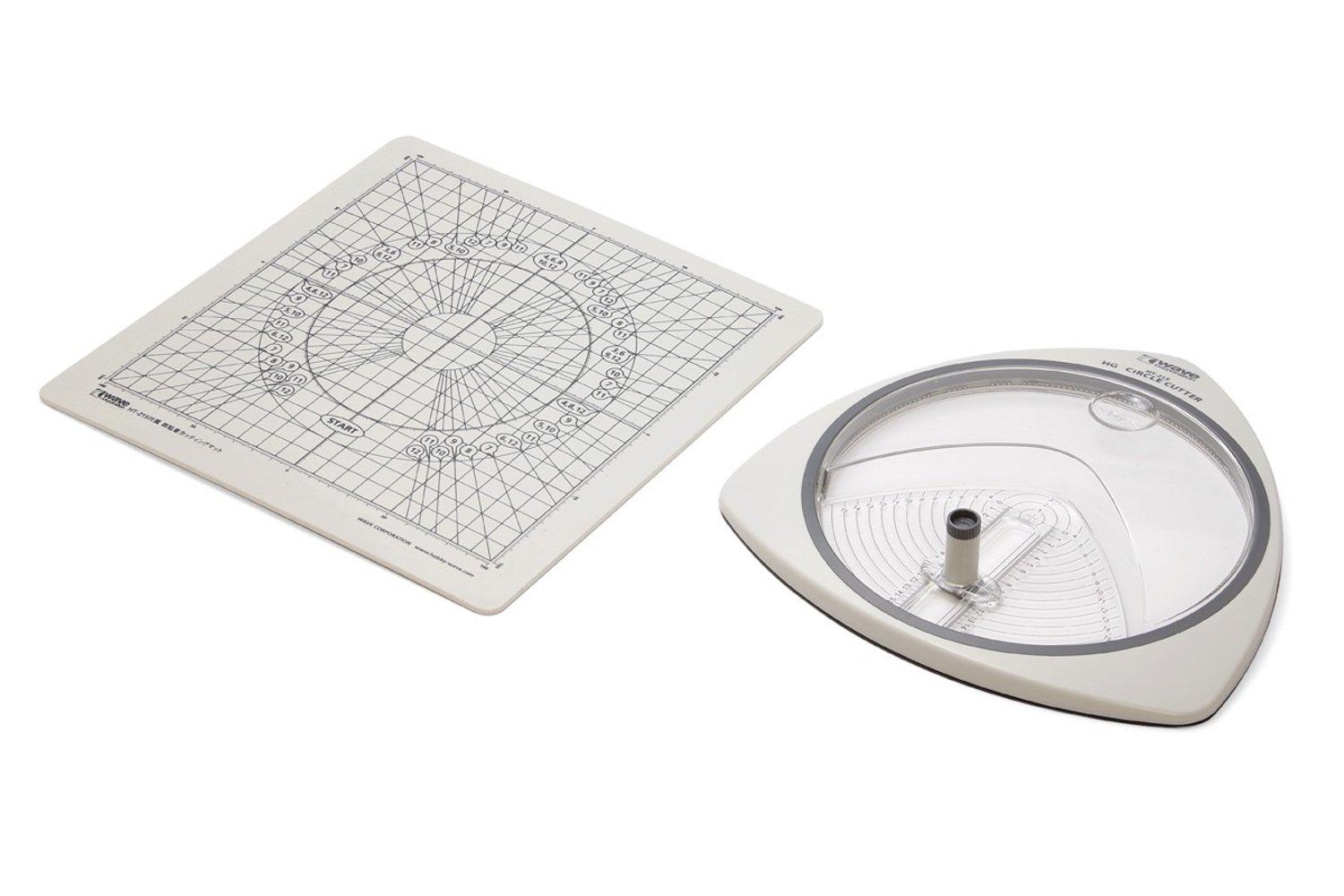 

Wave Hobby Tool Series HG Circle Cutter Set with Low-Adhesive Mini Cutting Mat, Plastic Model Tool, HT215