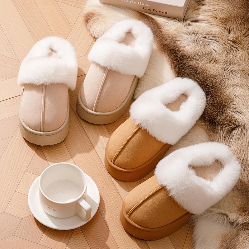 Thick-bottomed Cotton Slippers Winter 2025 New Indoor Home Non-slip and Warm Couple Outer Wear Cotton Mop Winter