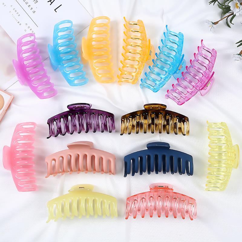 European & American Style Geometric Hair Claw Clip - Large Dragon Bone Design