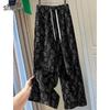 Women's Paisley Print Drawstring Elastic Waist Casual Long Pants