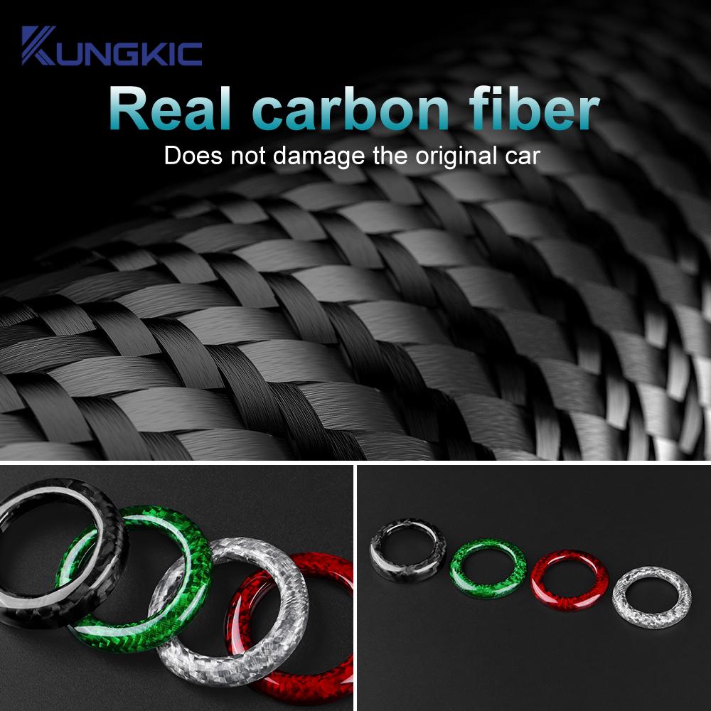 Real Hard Carbon Fiber Sticker For Abarth 595 695 2012-2015 2016 2017 2018 2019 2020 2021 2022 2023 Automatic Gear Shift Button