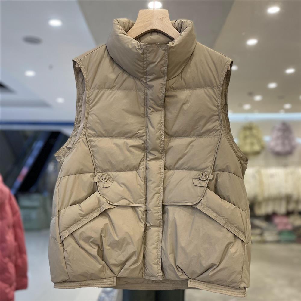 Autumn Winter Short Padded Vest Loose Korean Style Sleeveless Jacket for Petite Women Outwear