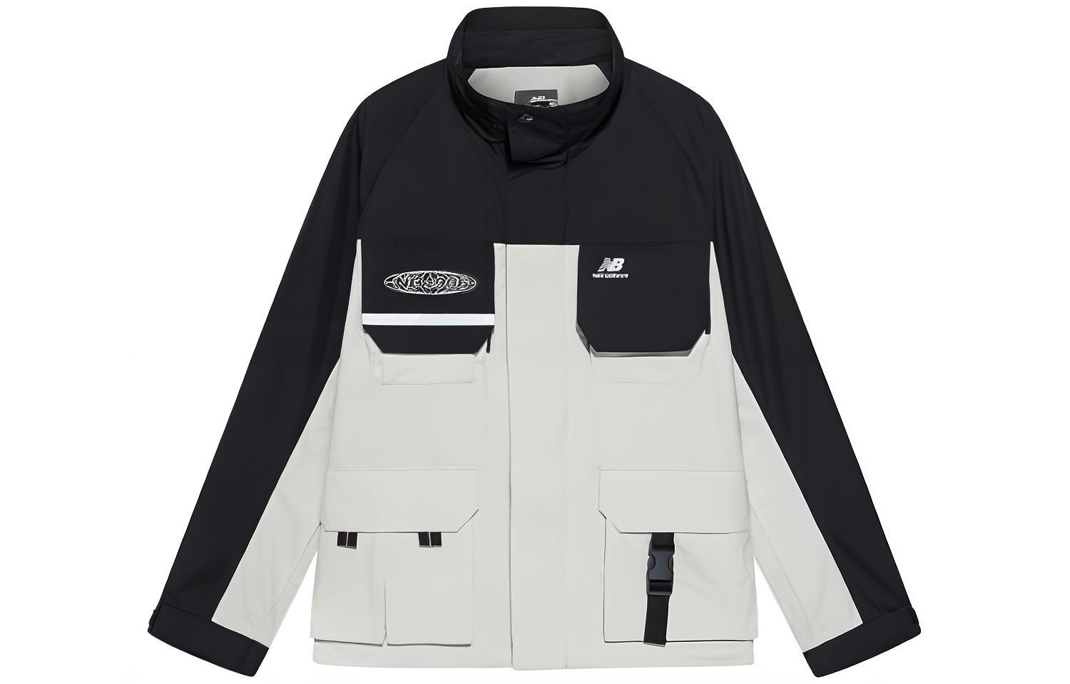 New Balance Jackets Men s Multicolor Stand Collar Moderate NAA3N011-BEI S