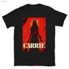 Carrie Sissy Spacek Retro Horror Cult Movie Unisexs T Shirt Bloody Blood Queen Vintage Washed Comfortable Fashion Casual