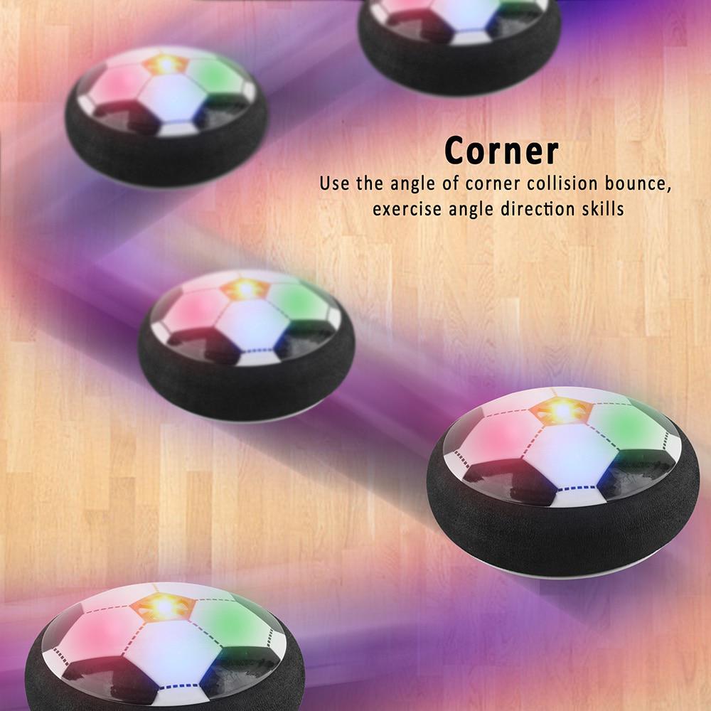 Air Soccer Power Disk Indoor Game Air Cushion Hover Football Toys Baby Light Led