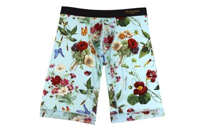 Grave Vault Flora Long Boxer Water Blue Medium