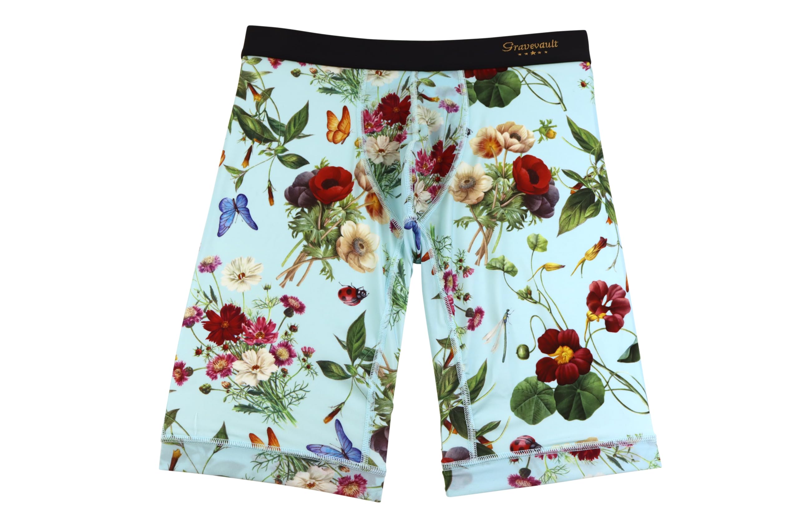 

Grave Vault Flora Длинные боксеры Голубая вода Средний