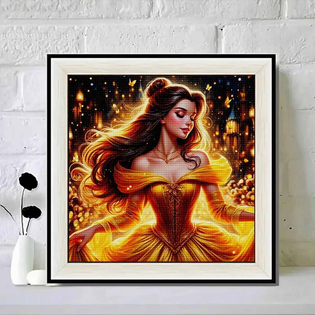 DIY Diamond Painting Round Diamond The Beautiful Rapunzel Full Diamond Mosaic Home Decoration Painting Cross Stitch Kit
