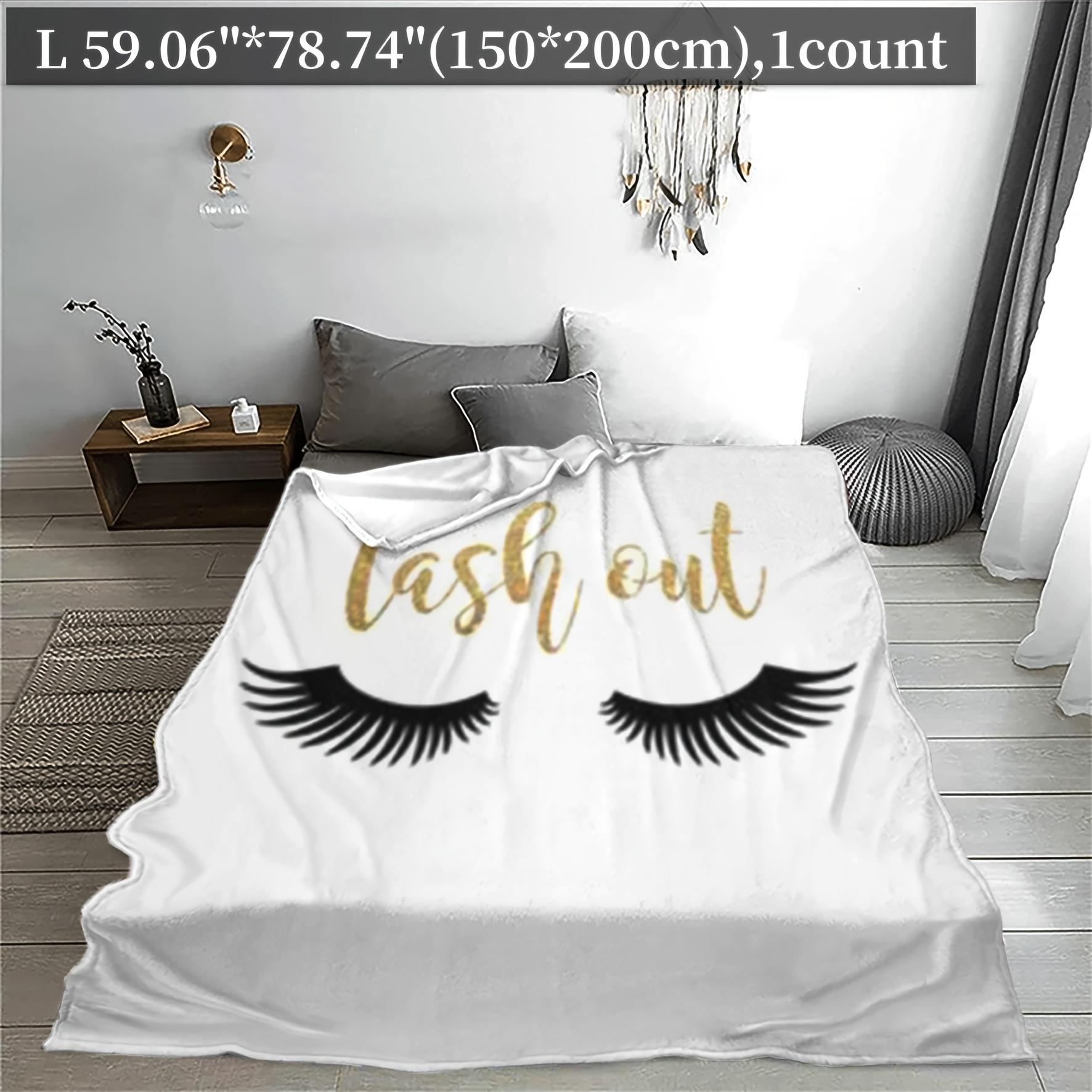 

One Fashionable Long Eyelash Print Plush Fluffy Fleece Blanket Soft Throw Suitable for Sofa and Bed 70x100cm28x39in