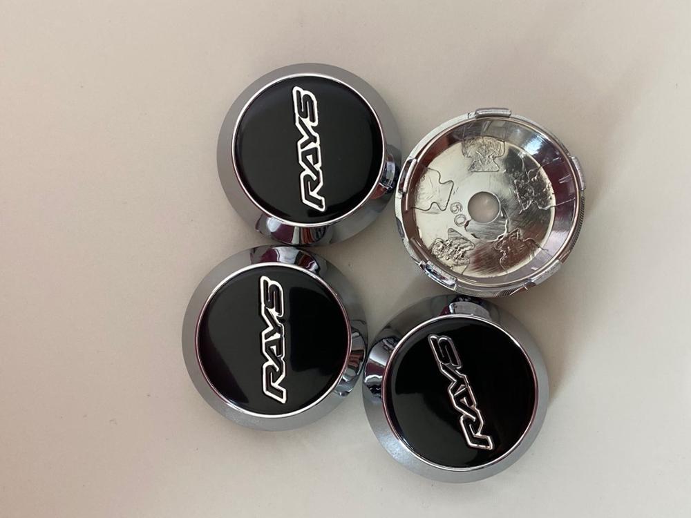 4PCS/Lot 65MM Car-Wheel-Center-Hub-Caps-for RAYS-VOLK Emblem Logo
