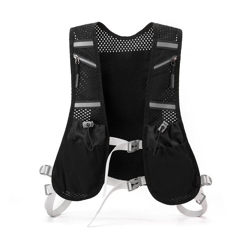 

Outdoor Sports Vest Bag Lightweight Running Hydration Pack Chest Mobile Phone Holder Climbing Hiking Cycling Workwear Backpack чорний