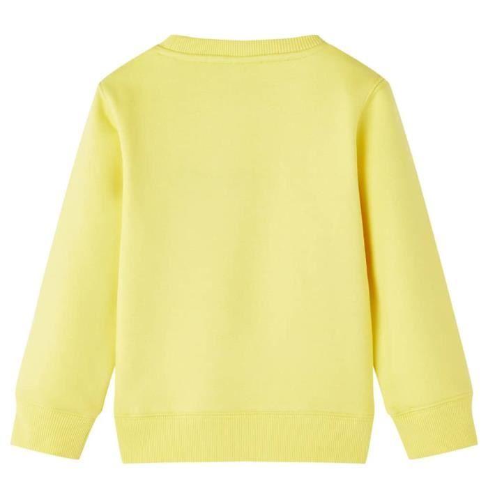 Sweat-shirt pour enfants jaune clair 5 dimensions disponibles