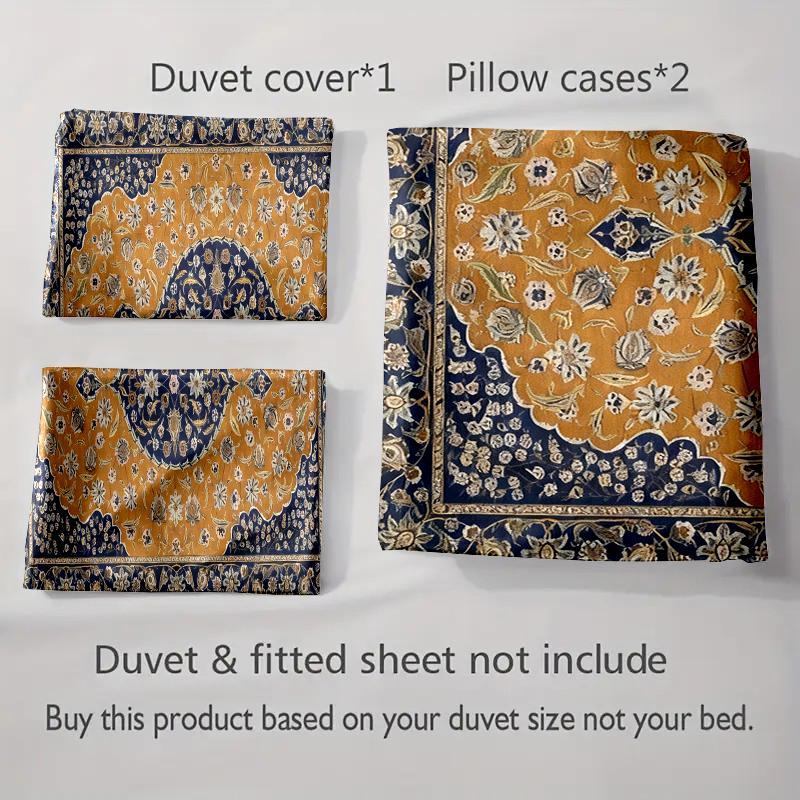 Ornate Floral Medallion Bedding Duvet Cover Sets Duvet Covers Pillowcases Gifts (1 * Duvet Cover 2 * Pillowcases, Without Duvet Insert)