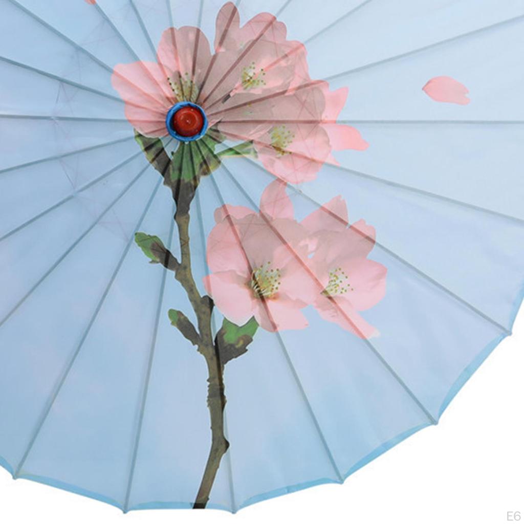 Chinese Oil Paper Umbrella, Decorative Floral Pattern, Traditional Classical Dance Umbrella for