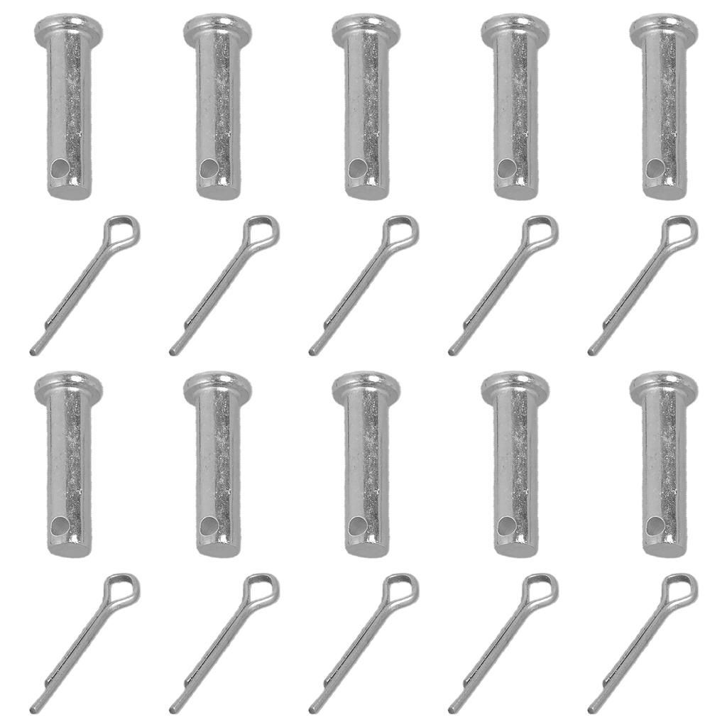 10Pcs Stainless Steel Single Hole Clevis Pin Flat heads Hole Shaft Cylindrical Positioning Insert Dowel Pin Easy to Use