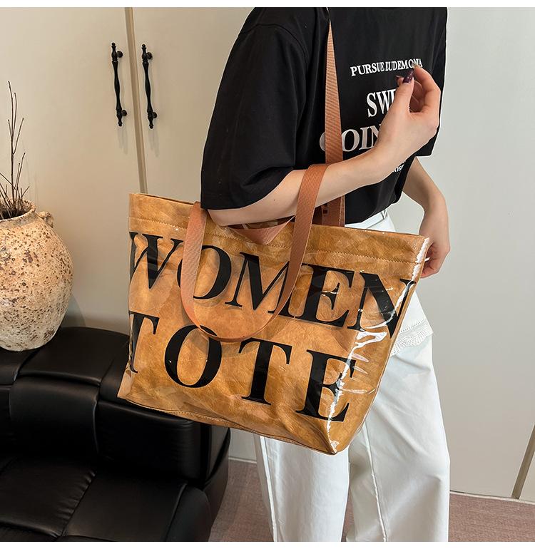 

Вместительная сумка для поездок на работу, сумка-тоут в стиле ленивого ветра, женская сумка через плечо с чувством дизайна коричневый