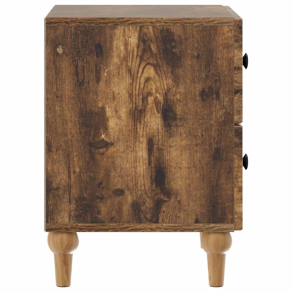 Nightstand Smoked Oak 43 X 34.5 X 48 Cm Engineered Wood