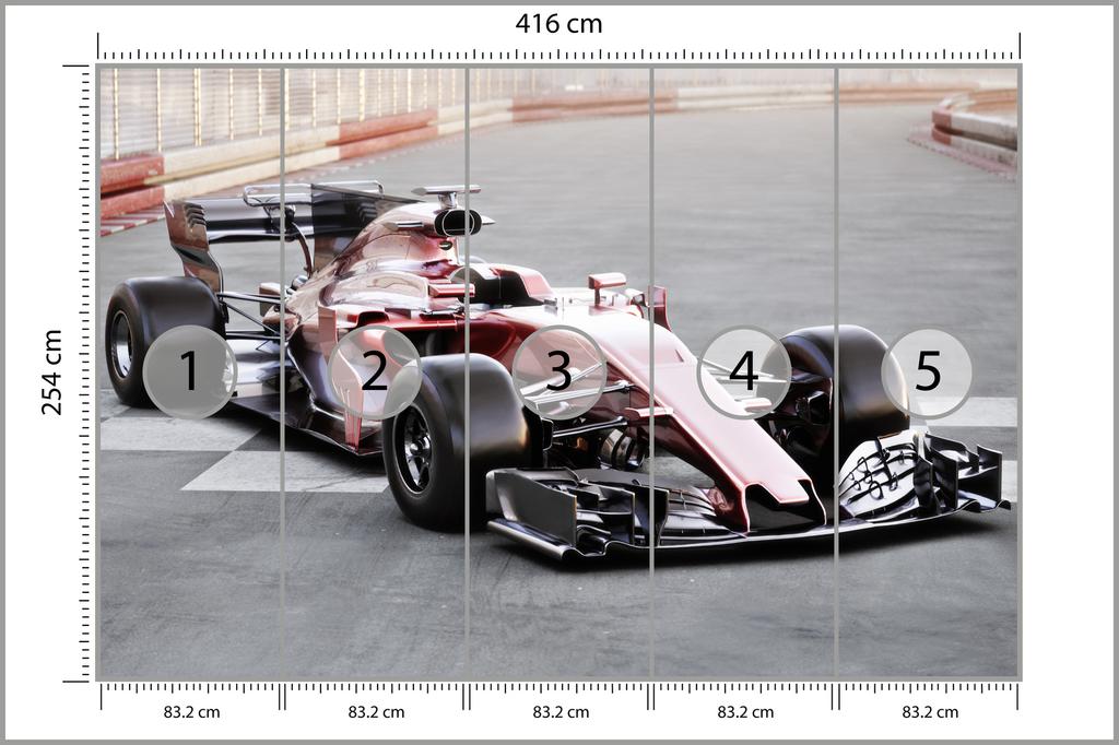 Photomural F1 Car On The Starting Line Structural Vinyl 416x254