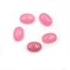 Lote de 5 Pedras Preciosas Soltas de Jade Rosa Tingido Cabochão Oval 10*14 MM 37 CT Para Fazer Joias