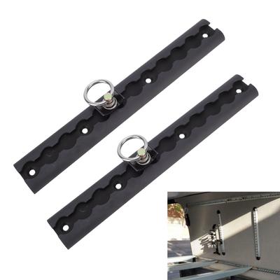 Aluminum L Track 304mm Thickened L Track Tie Down Rail with 4 Round Rings for Motorcycles ATVs Dirt Bikes Pickup Trucks