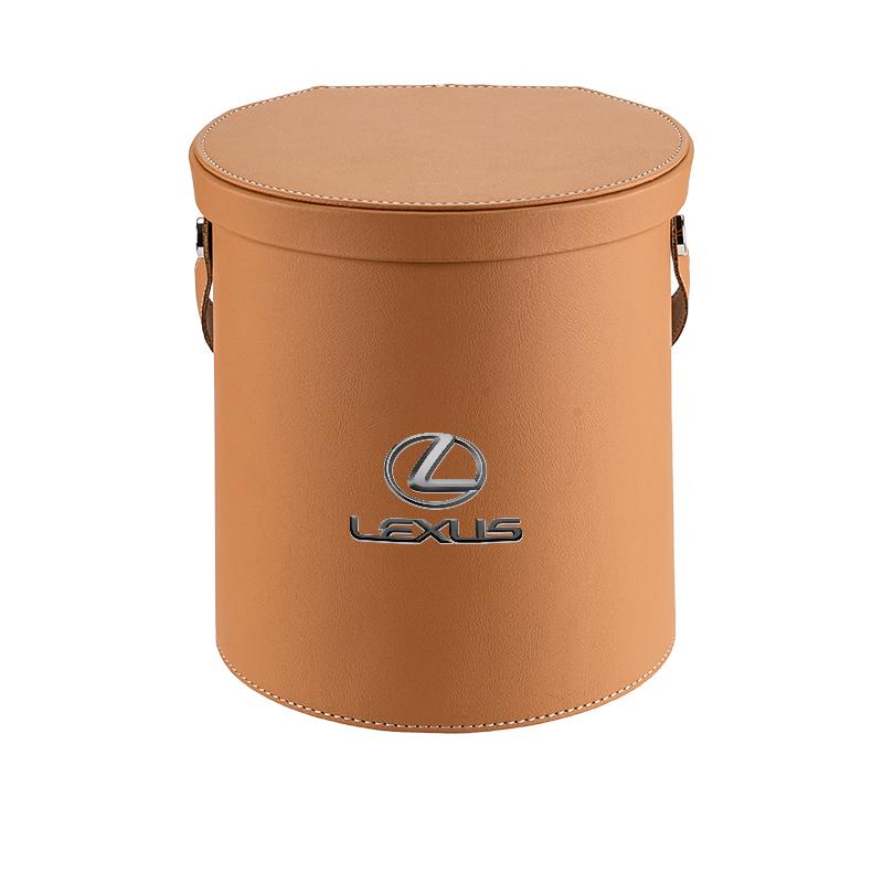 For Lexus RX NX LX ES GS IS UX etc Car Trash Can Waterproof with Lid Leakproof Leatherette Waste Bin AEN1