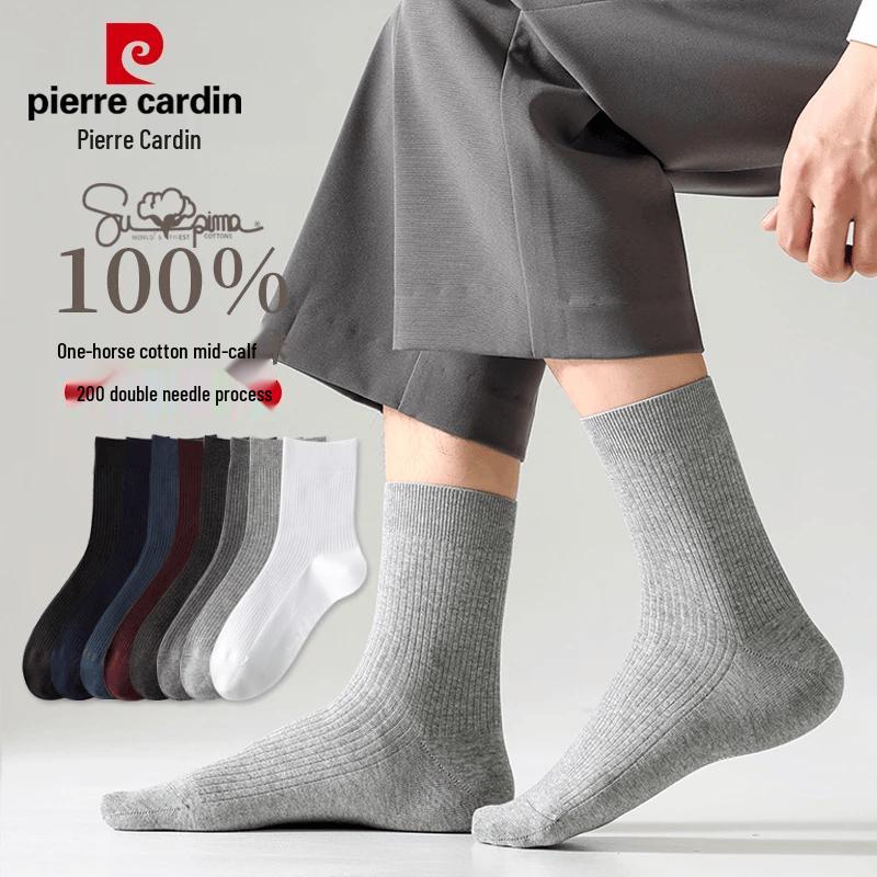 Pierre Cardin Men s 100% Pima Cotton Business Mid-Calf Socks One Size