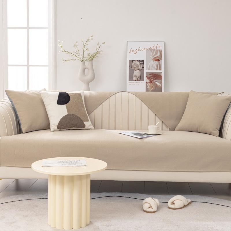 Sofa Cushion Simple Modern High-end All-season Universal Chenille Anti-skid Sofa Cover Cover Simple Cushion Cover Cloth Green