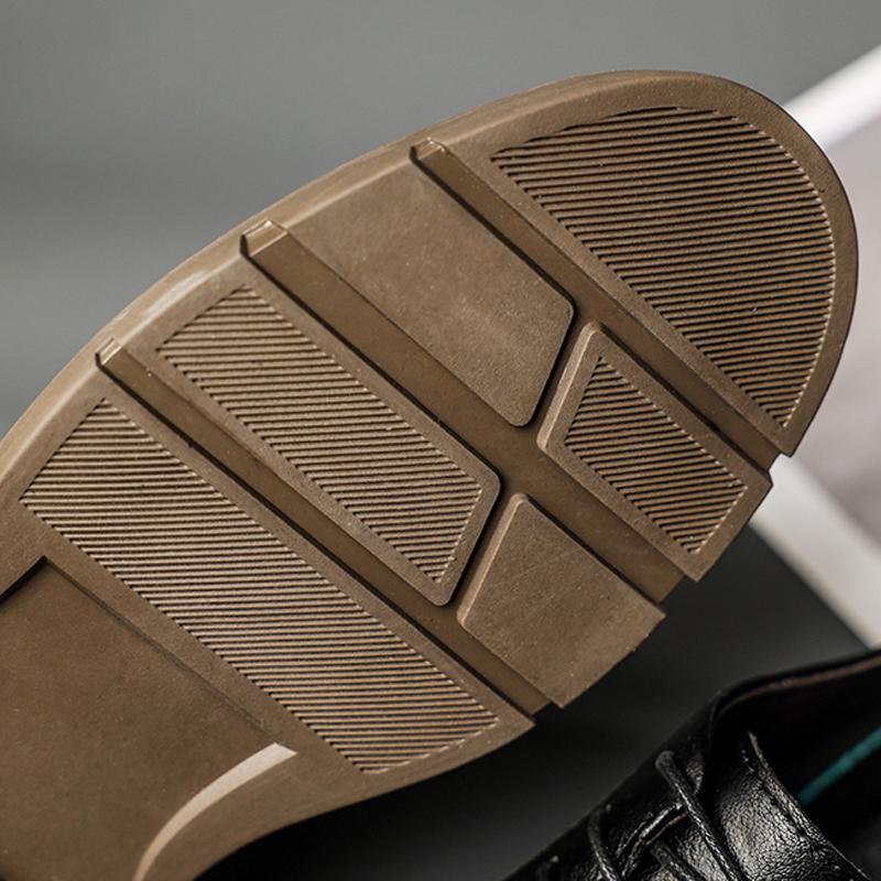 Håndlagde Brogues-stil ekte skinn herresko Komfortable uformelle skinnsko Mokkasiner Man Flats Sko