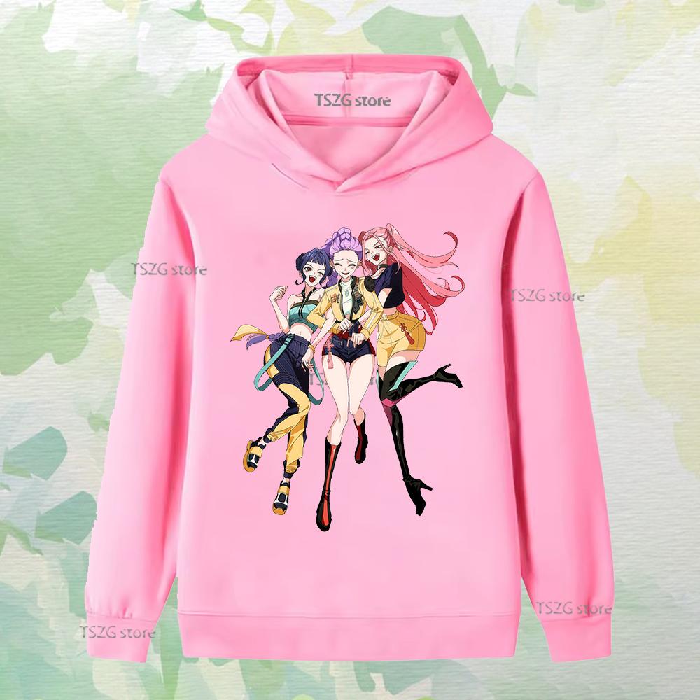 Kinder Langarmkleidung Gewalt Aufgedruckt Mädchengruppenmode Junge Mädchen Herbst Lässig Bequem Fleece Kapuzensweatshirt