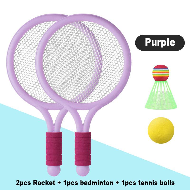

Racket Tennis for Children Outdoor Sports Badminton Racket Kindergarten Toy Set for 3-12years Old Badminton Sets фиолетовый