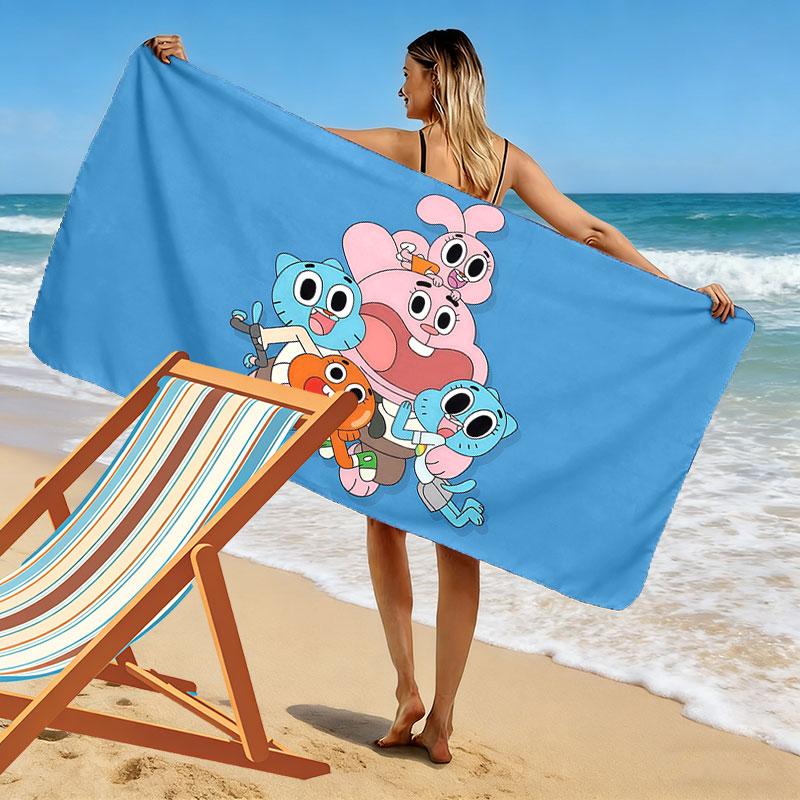 TAWOG Poster Print Beach Towel, Large Soft Quick Dry Towel for Beach Camping Swimming