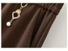 Fashionable High-Waist Elastic Trousers for Middle-aged and Elderly Women - Autumn Casual, Loose Fit